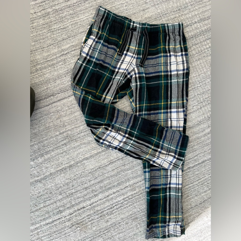 Old Navy Plaid Kids Sweatpants - Green, Blue, White